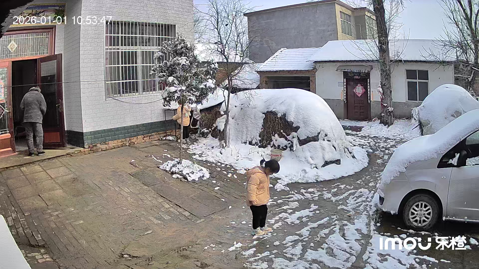王师傅的新年祝福和河南驻马店元旦夜的风吹雪